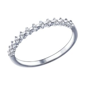 кольцо с полоской камней купить в Алматы